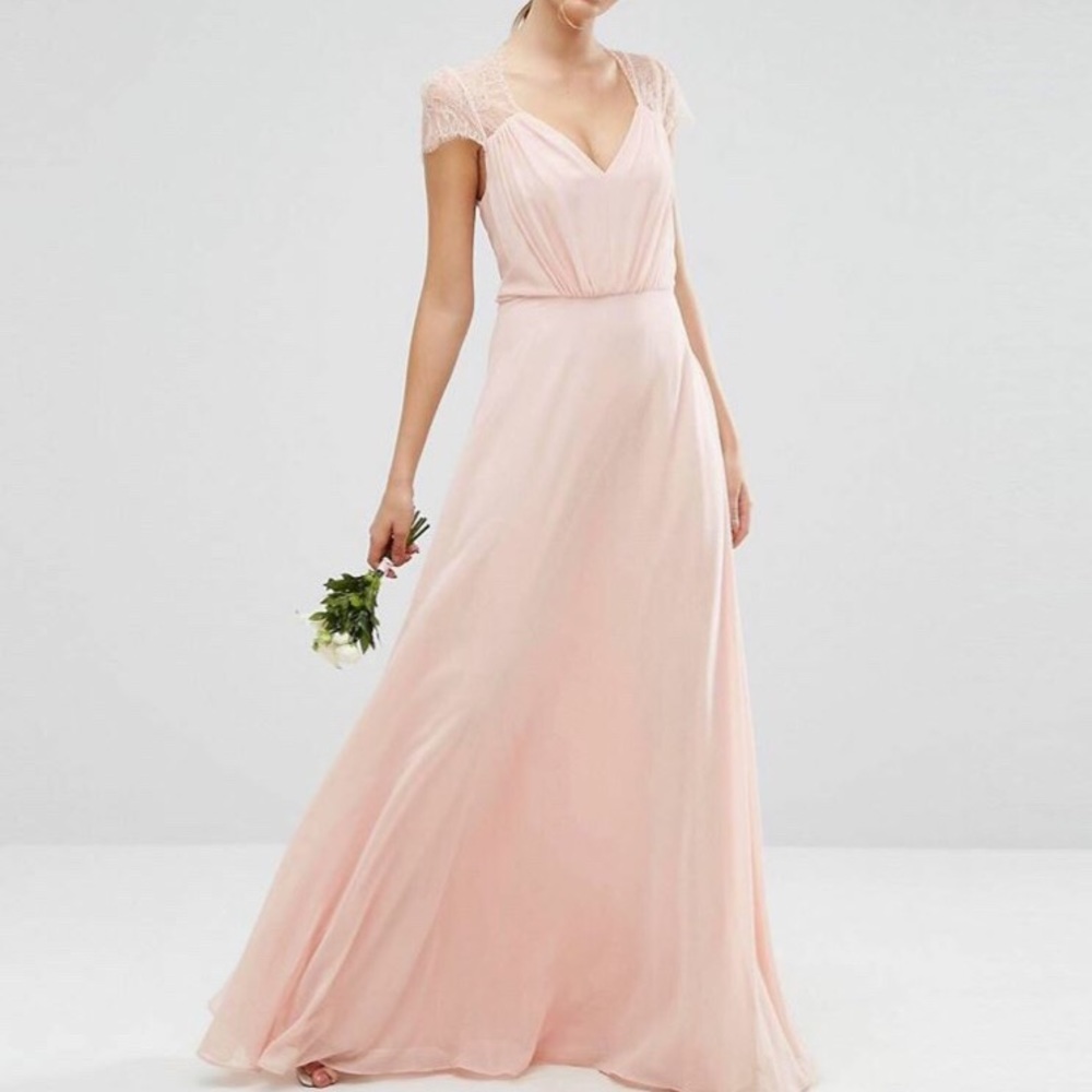 Lace maxi dress - Pink